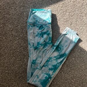 Balance Athletica Teal Tie Die Leggings